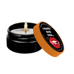 Naughty Massage Candle - I Wanna Suck Your... -  Pumpkin Spice KS14306