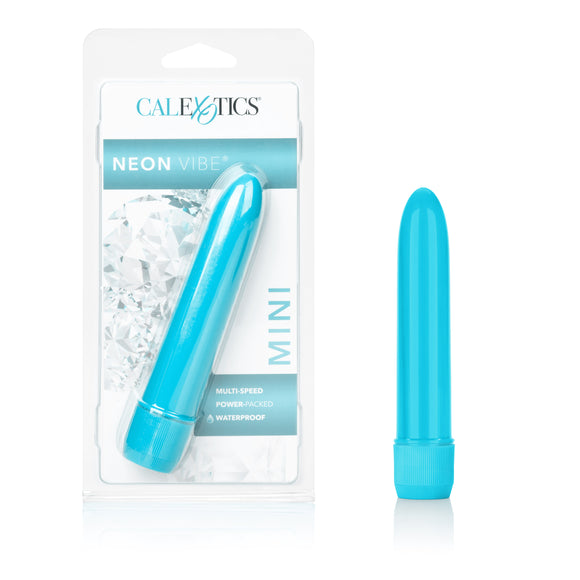 Mini Neon Multi-Speed Vibe 4.5 Inches - Blue SE0542122