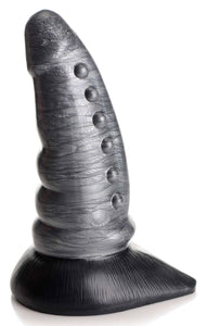 Beastly Tapered Bumpy Silicone Dildo - Silver CC-AG878-SLV