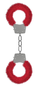 Pleasure Handcuffs Furry - Red OU-OU004RED