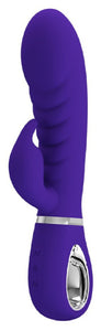 Prescott Super Soft Rabbit Silicone Vibrator -  Purple BI-014635-3