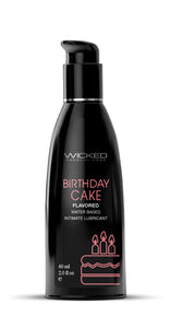 Aqua Birthday Cake Flavored Water Based Intimate  Lubricant - 2 Fl. Oz. WS-90442