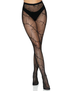 Cracked Fishnet Tights - One Size - Black LA-9724BLKOS