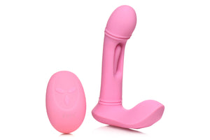 Flickers G-Flick Flicking G-Spot Vibrator With  Remote - Pink INM-AH447