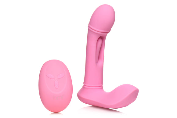 Flickers G-Flick Flicking G-Spot Vibrator With  Remote - Pink INM-AH447