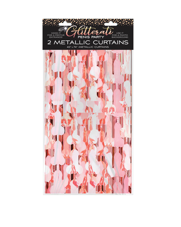 Glitterati Penis Foil Curtain - Rose Gold LG-CP1083