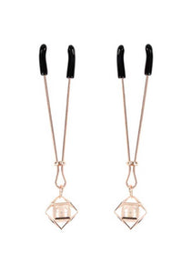 Brat Pearl Nipple Clips - Rose Gold SS09845