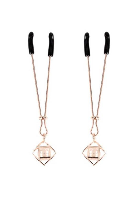 Brat Pearl Nipple Clips - Rose Gold SS09845