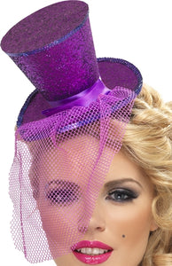 Mini Top Hat on Headband - Purple FV-21299