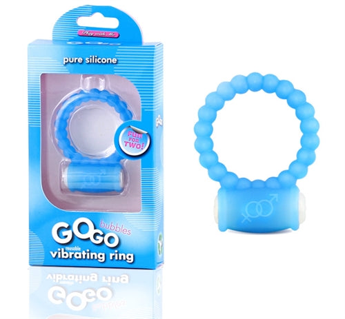 Gogo Bubble Vibrating Ring - Blue BL-30102