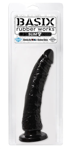 Basix Slim 7 Inch Dong - Black PD4223-23