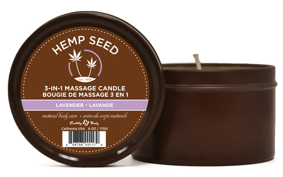 Lavender Suntouched Candle With Hemp 6 Oz EB-HSC017