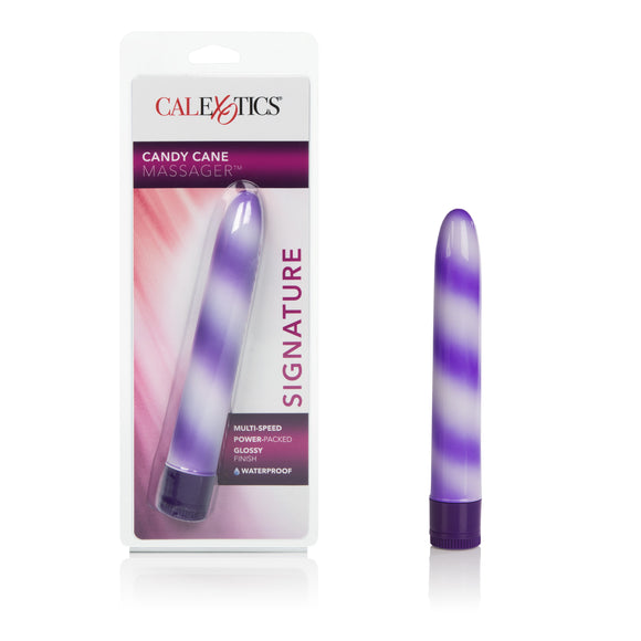 Waterproof Candy Cane 7 Inches Vibrator - Purple SE0516142