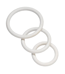 Nitrile Cock Ring Set - White BSPR-74