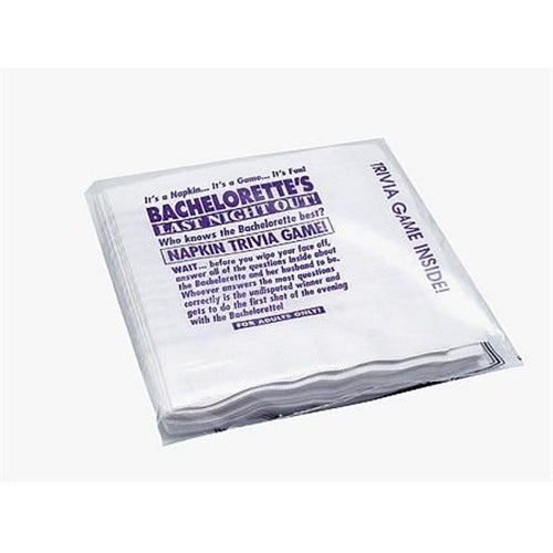 Bachelorette's Last Night Out! Napkin Trivia Game - 25 Pack GFF-150