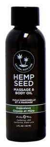 Hemp Seed Massage Oil - 2 Fl. Oz. - Guavalava EB-MAS268E