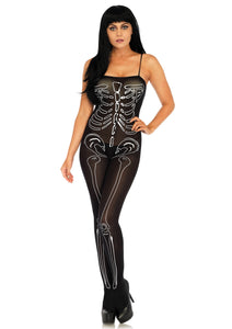 Semi- Opaque Skeleton Bodystocking - One Size LA-89203