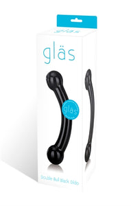 Double Bull Black Dildo GLAS-08