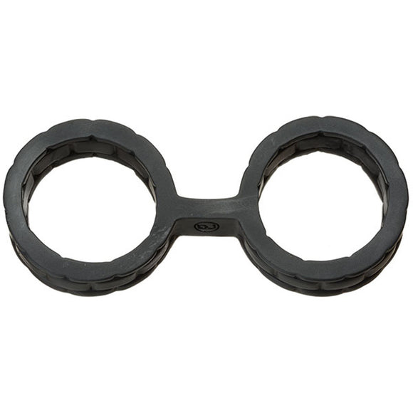 Japanese Bondage - Silicone Cuffs - Large - Black DJ2102-06-BX