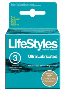 Lifestyles Ultra Lubricated Condoms - 3 Pack LS1503