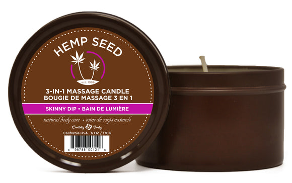 Skinny Dip Suntouched Candle With Hemp 6 Oz EB-HSC021