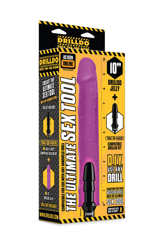 10 Drilldo Jelly & Drilldo Bit Set - Purple DD-004-PUR