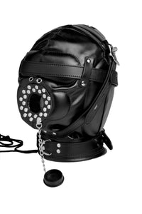 Sensory Deprivation Hood with Open Mouth Gag STR-AE992