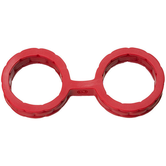 Japanese Bondage - Silicone Cuffs - Large - Red DJ2102-04-BX