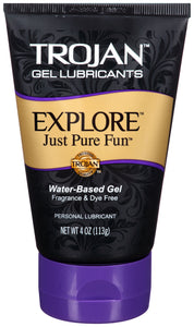 Trojan Explore Water-Based Gel Lubricant - 4 Oz. TJ00001