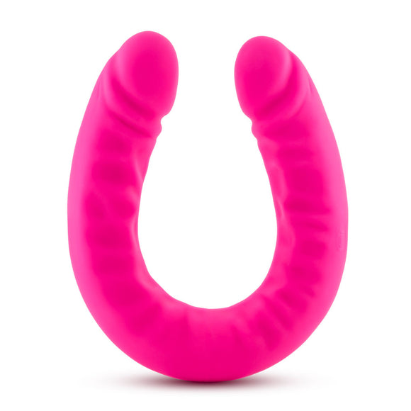 Ruse - 18 Inch Silicone Slim Double Dong - Hot  Pink BL-32290