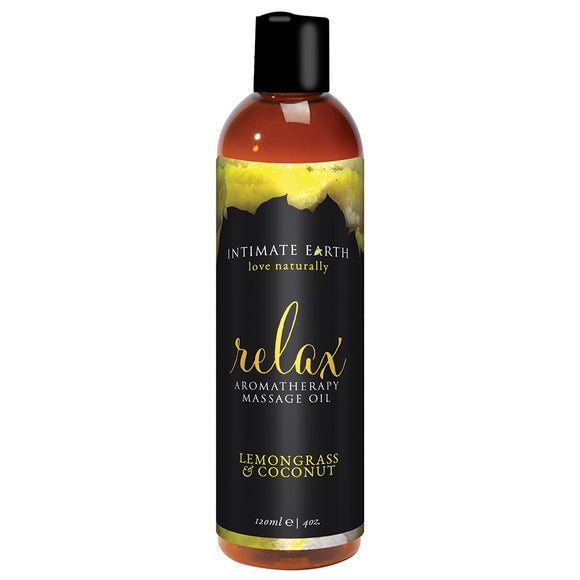 Relax Aromatherapy Massage Oil Lemongrass &  Coconut - 4 Oz. / 120 ml IE009-120