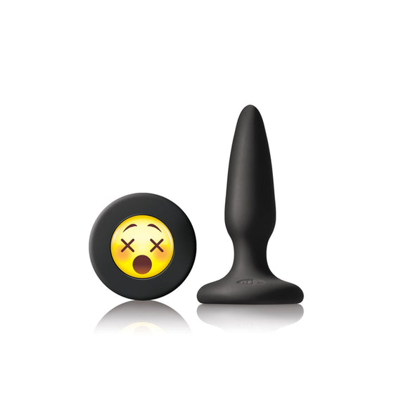 Moji's - Wtf - Mini Silicone Plug  W/emoji Face - Black NSN-0511-23