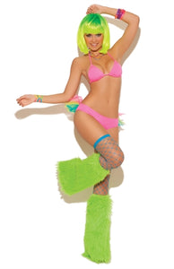 Neon Nites Bra Top and Tutu Panty Set - One Size EM-8814