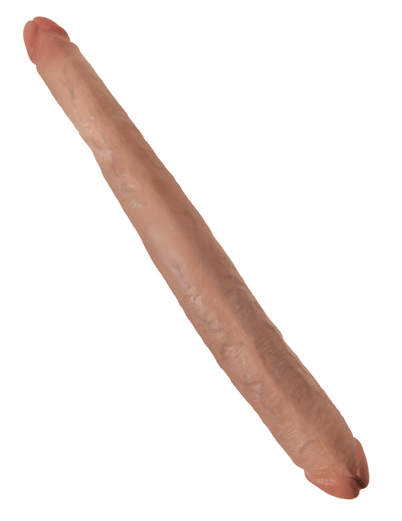 King Cock  16 Tapered Double Dildo - Tan PD5517-22