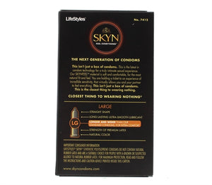 Lifestyles Skyn Large Lubricated Condoms - 12 Pack LS7412