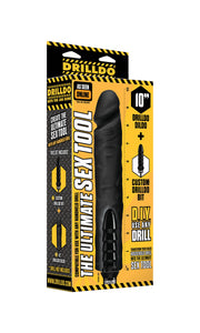 10 Drilldo Dildo & Drilldo Bit Set - Black DD-006-BLK