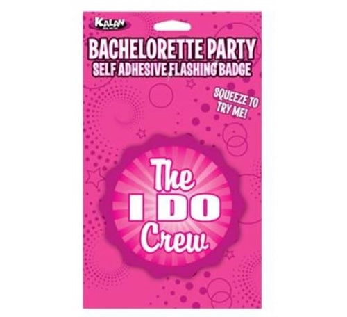 Bachelorette Party Self Adhesive Flashing Badge - the I Do Crew K-SF305