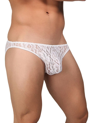 Stretch Lace Wonder Bikini - Small - White MP-491162WHS