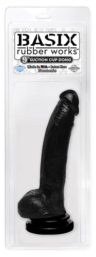 Basix 9 Inch Suction Cup Dong - Black PD4310-23