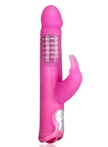 Rotating Rabbit With Pleasure Beads - Pink EL-HT-R2