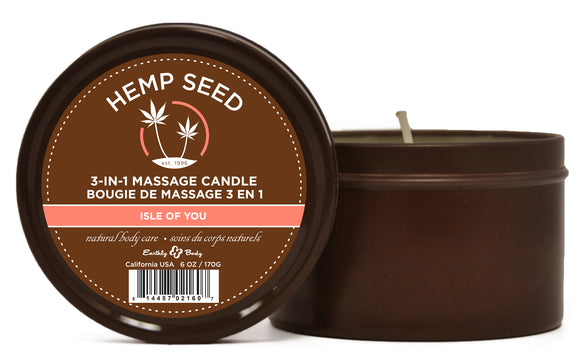 3 in 1 Isle of You Candle With Hemp - 6 Oz. EB-HSC052