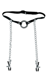 Fetish Fantasy Series O-Ring Gag & Nipple Clamps PD3845-23