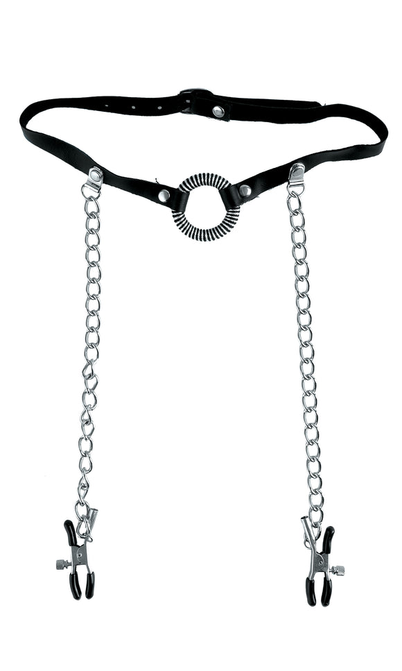 Fetish Fantasy Series O-Ring Gag & Nipple Clamps PD3845-23