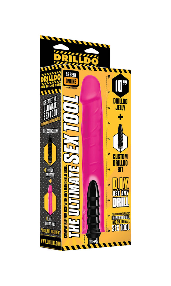 10 Drilldo Jelly & Drilldo Bit Set - Pink DD-004-PNK